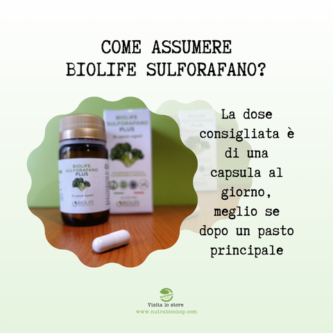 Biolife Sulforafano Plus | 30 capsule da 400mg | Prodotto consigliato per il Sistema immunitario | Prodotto VEGANOK