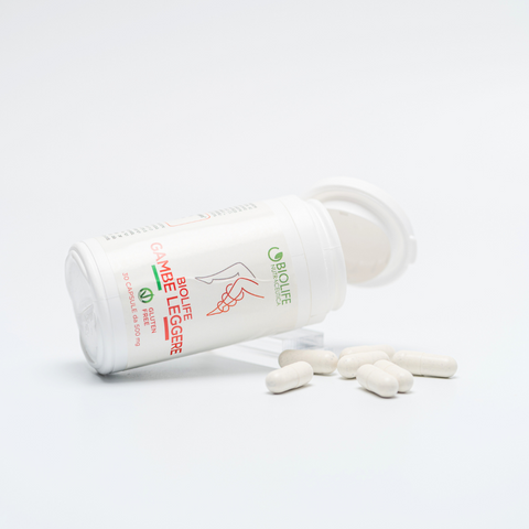 Biolife Gambe Leggere | 30 capsule  da 500mg | Integratore di Rusco, Rutina e Diosmina per la Circolazione | Contro le gambe gonfie e pesanti | Prodotto VEGANOK