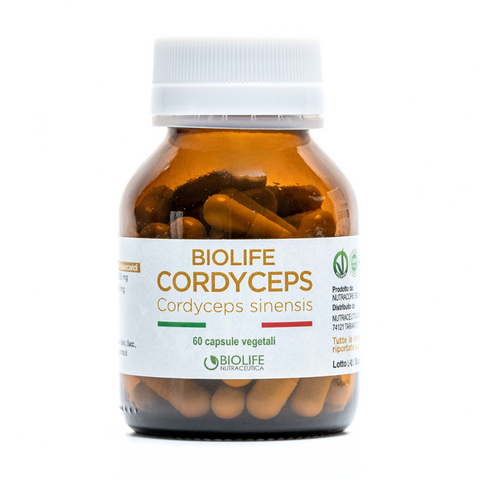 Biolife Cordyceps | 60 capsule da 500mg | tit. 7% acido cordiceptico | Prodotto VEGANOK