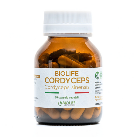 Biolife Cordyceps  | 60 capsule da 500mg | tit. 7% acido cordiceptico  | Prodotto VEGANOK