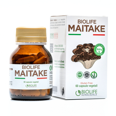 Biolife Maitake 60 Capsule 600 mg - tit. 50% Polisaccaridi e 30% Betaglucani - Supporto Immunitario