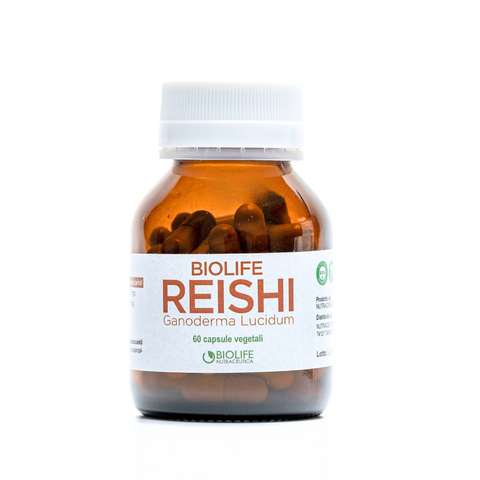 Biolife Reishi | 60 capsule da 500mg | NUOVO REISHI TITOLATO 50% in POLISACCARIDI | Ganoderma lucidum di qualità | Prodotto VEGANOK |