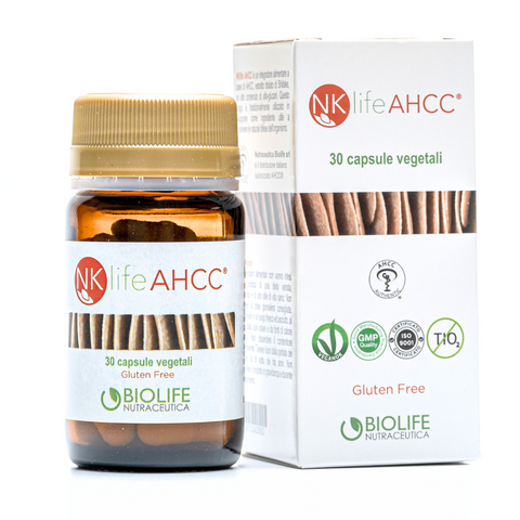 NKlife AHCC® 30 capsule da 600mg | Certificato AHCC Authentic® | Consigliato come supporto Sistema immunitario | 100% estratto di Fungo Shiitake Lentinula Edodes | Prodotto VEGANOK