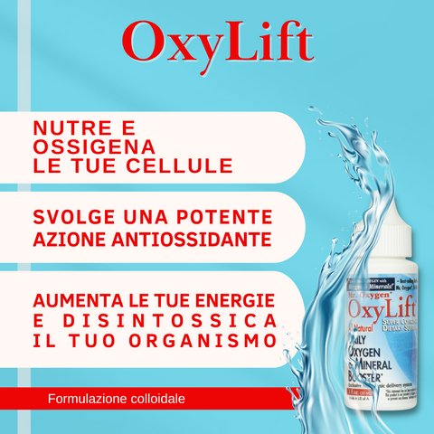 Oxylift | Gocce Flacone da 30 ml | Disintossica, nutre e ossigena le cellule