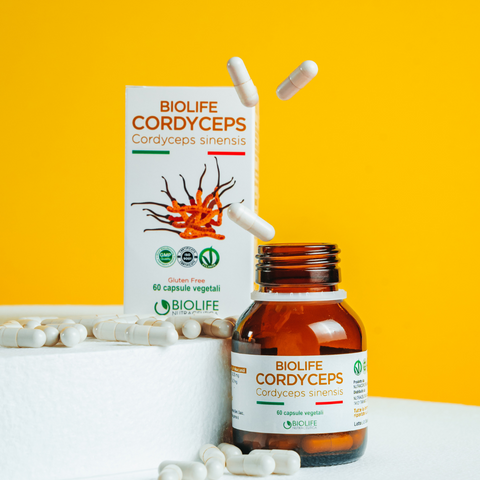 Biolife Cordyceps | 60 capsule da 500mg | tit. 7% acido cordiceptico | Prodotto VEGANOK