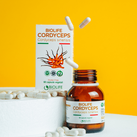 Biolife Cordyceps  | 60 capsule da 500mg | tit. 7% acido cordiceptico  | Prodotto VEGANOK