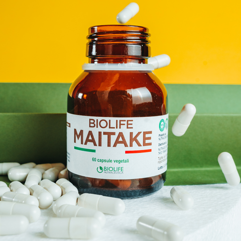 Biolife Maitake | 60 capsule da 600mg | Titolato al 50% in polisaccaridi e 30% Betaglucani | Prodotto VEGANOK