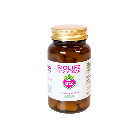 Biolife B 12 Vegan – Integratore Alimentare a Base di Vitamina B12 Vegana – 60 cps da 500 mg
