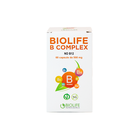 Biolife B Complex – Supporto mirato con vitamine del gruppo B - senza vitamina B12 - 60 cps gastroresistenti