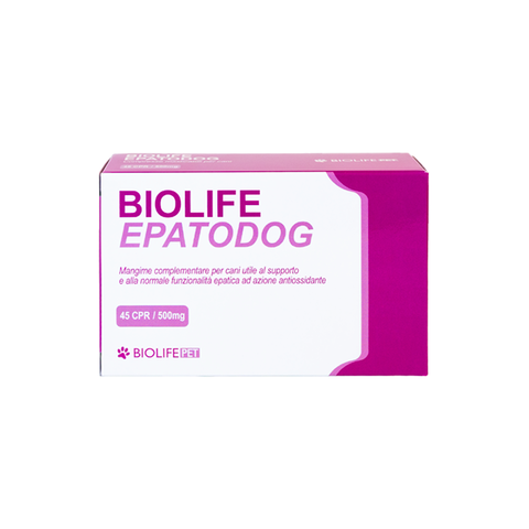 Biolife Epatodog - Mangime Complementare - 45 cpr masticabili da 500 g