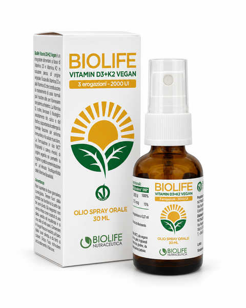 Biolife D3K2 Vegan - Olio spray orale - 30ml