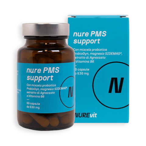 Nure PMS Support - Integratore per il Benessere Femminile | 60 Capsule da 630 mg