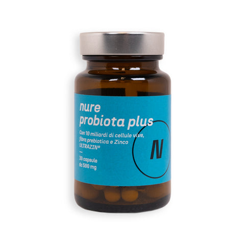 Nure Probiota Plus - Integratore Probiotico per l'Equilibrio Intestinale | 30 Capsule da 500 mg