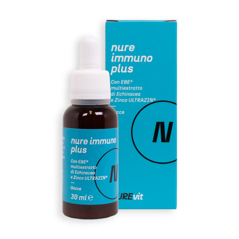 NURE Immuno Plus Gocce Orali 30 ml - Supporto per Difese Immunitarie e Anti Stress