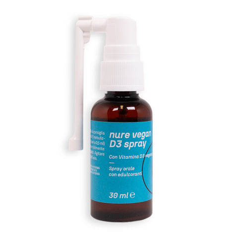 NURE D3 Vegan Spray - Soluzione Orale 30 ml | Vitamina D3 Vegetale per Ossa e Immunità