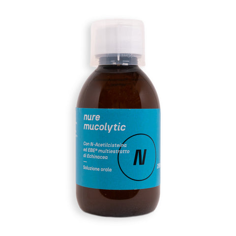 Nure Mucolytic Soluzione Orale 200 ml - Fluidificante per Vie Respiratorie e Mucosità