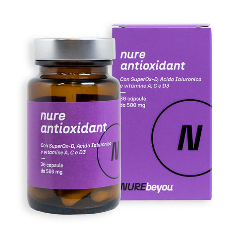 NURE Antioxidant 30 cps da 500 mg | Protezione Antiossidante per la Pelle