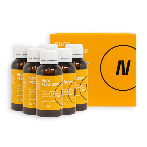 NURE ReBalance Soluzione Orale - 6 Flaconcini da 30 ml | Recupero Muscolare e Reidratazione Post-Allenamento