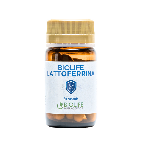 Biolife Lattoferrina | 30 capsule da 500mg | Supporto Sistema immunitario e Regolatore del FERRO |  Prodotto naturalmente privo di glutine