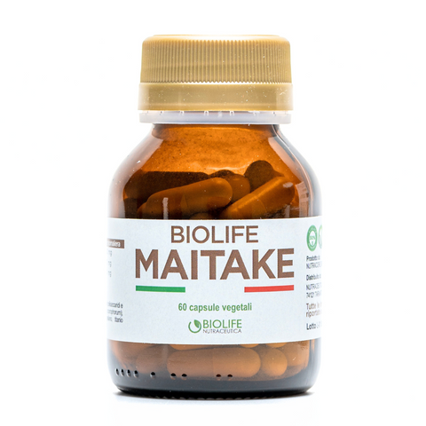 Biolife Maitake | 60 capsule da 600mg | Titolato al 50% in polisaccaridi e 30% Betaglucani | Prodotto VEGANOK