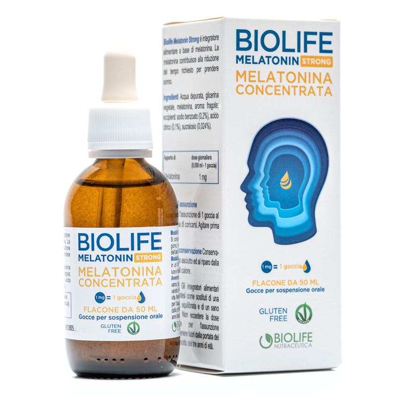 Biolife Melatonin Strong Melatonina Concentrata 50 ml - Regola Ritmo Sonno Veglia