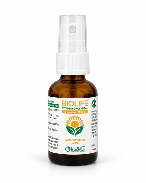 Biolife D3K2 Vegan - Olio spray orale - 30ml