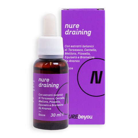 NURE Draining Gocce 30 ml | Integratore Drenante e Depurativo Naturale