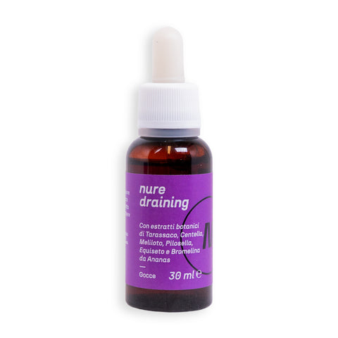 NURE Draining Gocce 30 ml | Integratore Drenante e Depurativo Naturale